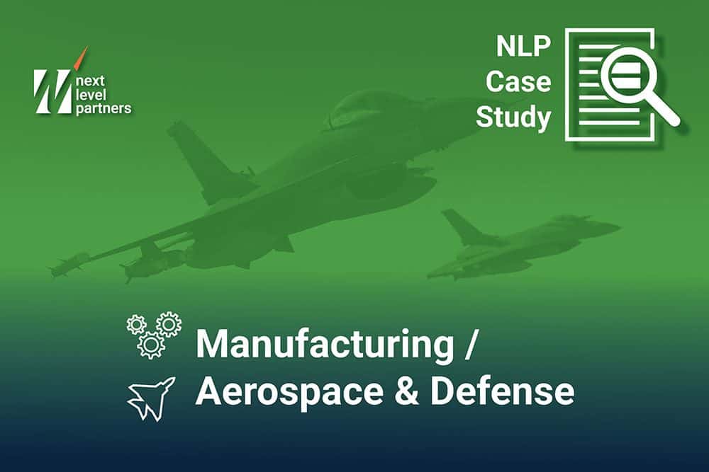 Manufacturing Aerospace and Defense Case Study cover. Two jets flying in background with green overlay.